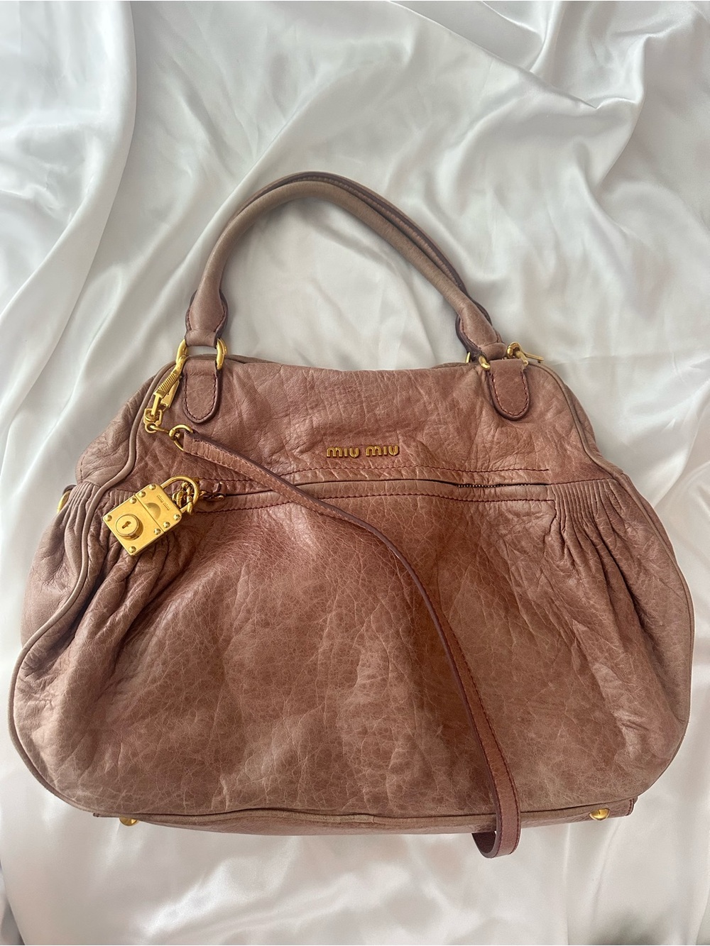 Vintage Miu Miu 2-Way Nappa Leather Handbag